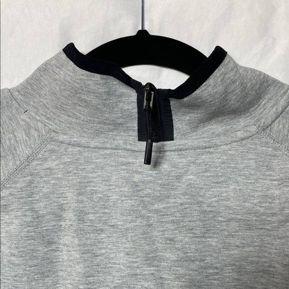 NIKE Men's Gray & Black Mock Neck Colorblock Medium Weight Sweatshirt EUC, L - Picture 4 of 10